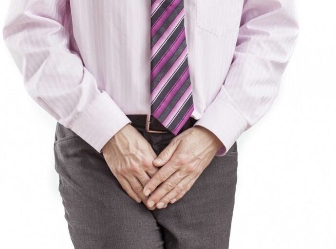 Pain in the groin area with prostatitis