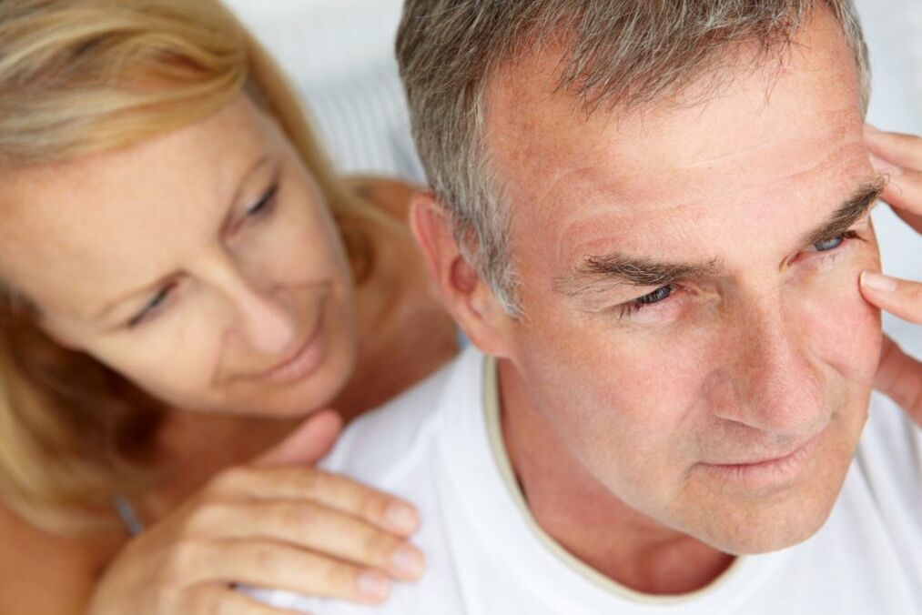 Woman and man with prostatitis